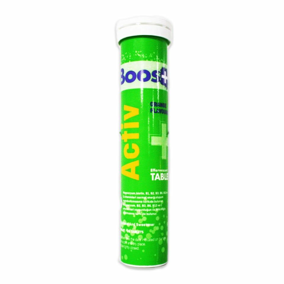 Boos+ Aktiv Magnezyum-Çinko Portakal Aromalı 20 Efervesan Tablet
