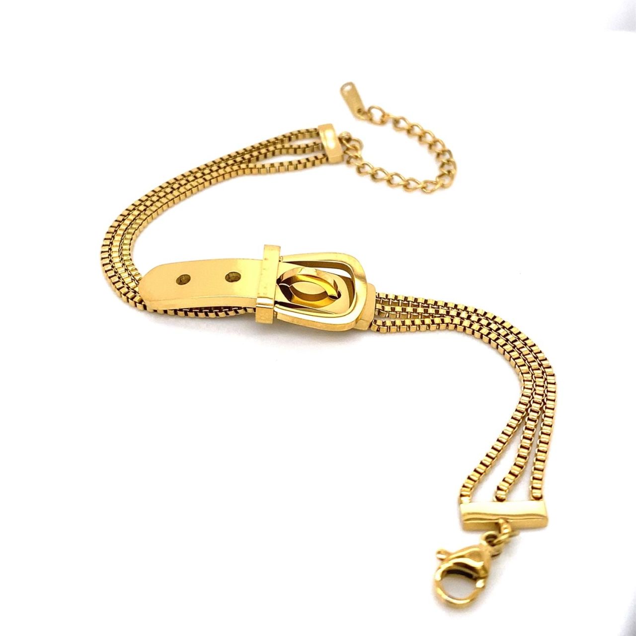 Kemer Figürlü Çelik Bileklik Gold