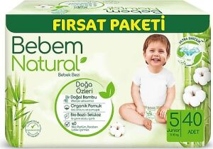 Bebem Natural Bebek Bezi Midi 5 Beden 40'lı