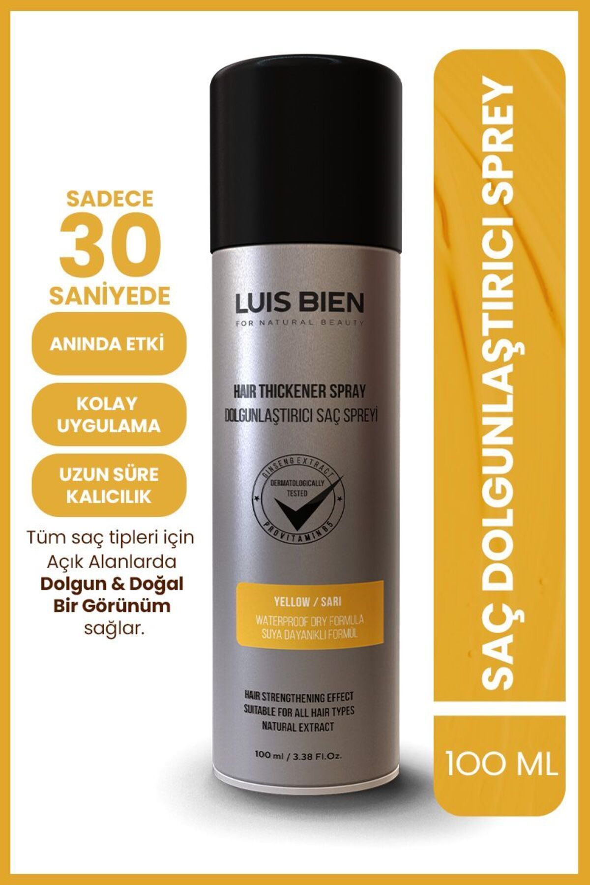 Luis Bien Dolgunlaştırıcı Saç Spreyi Koyu Sarı 100 ml