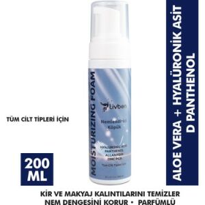 Livben Nemlendirici Köpük Hyaluronic Acid Zinc Pca Pantenol Destekli Temizleyici 200 ml