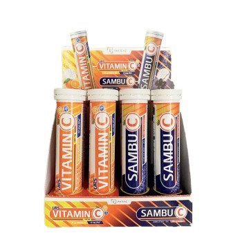 Urs Vitamin C 1000mg (6 Ad.) + Sambu C 1000mg (6 Ad.) 20 Efervesan Tablet Kofre