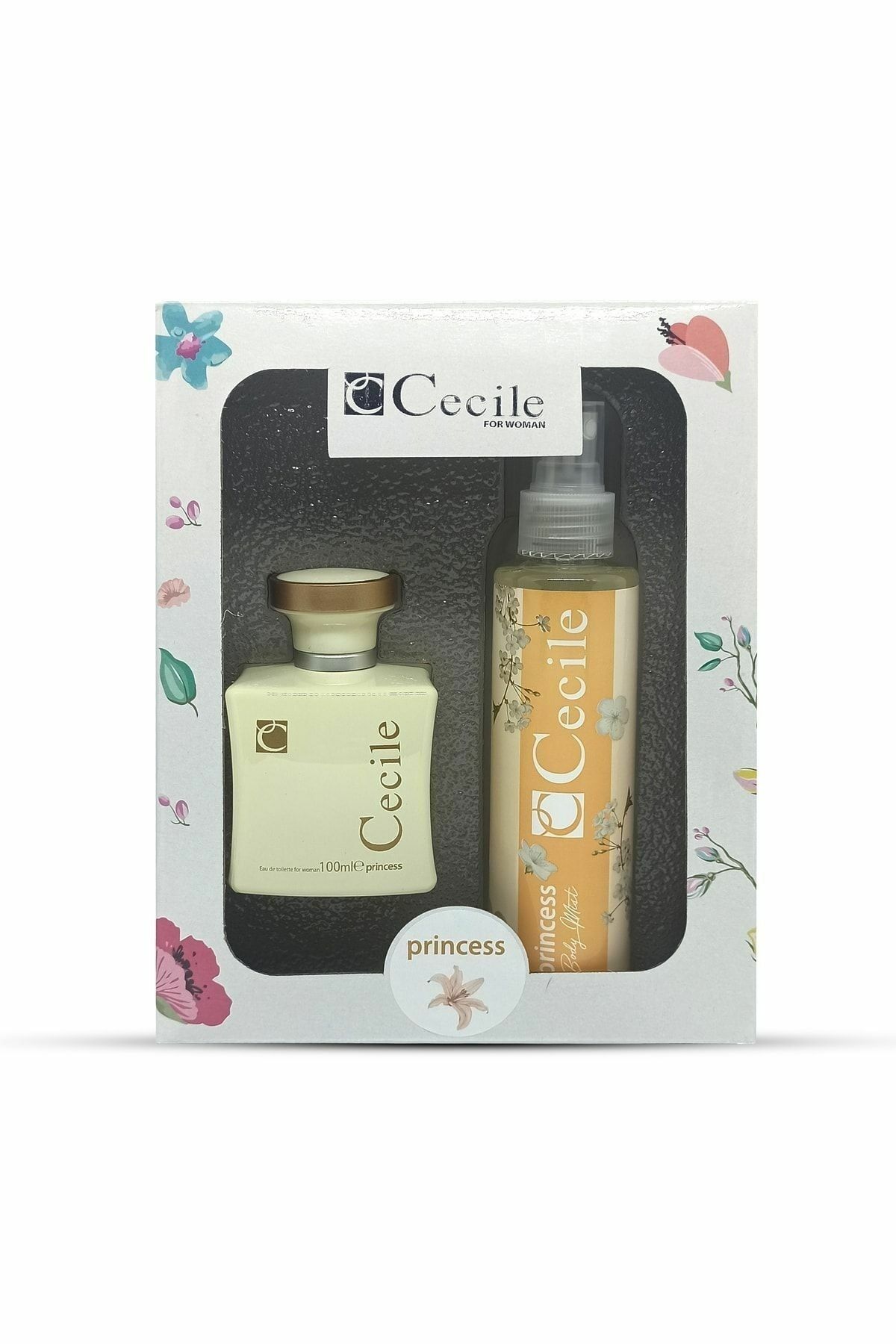 Cecile Princess Kadın Parfüm 100 ml Kofre + Body Mist 150 ml