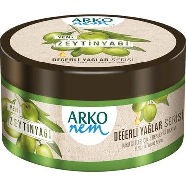 Arko Değerli Yağlar Zeytinyağlı Krem 250 + 250 ml Hediyeli