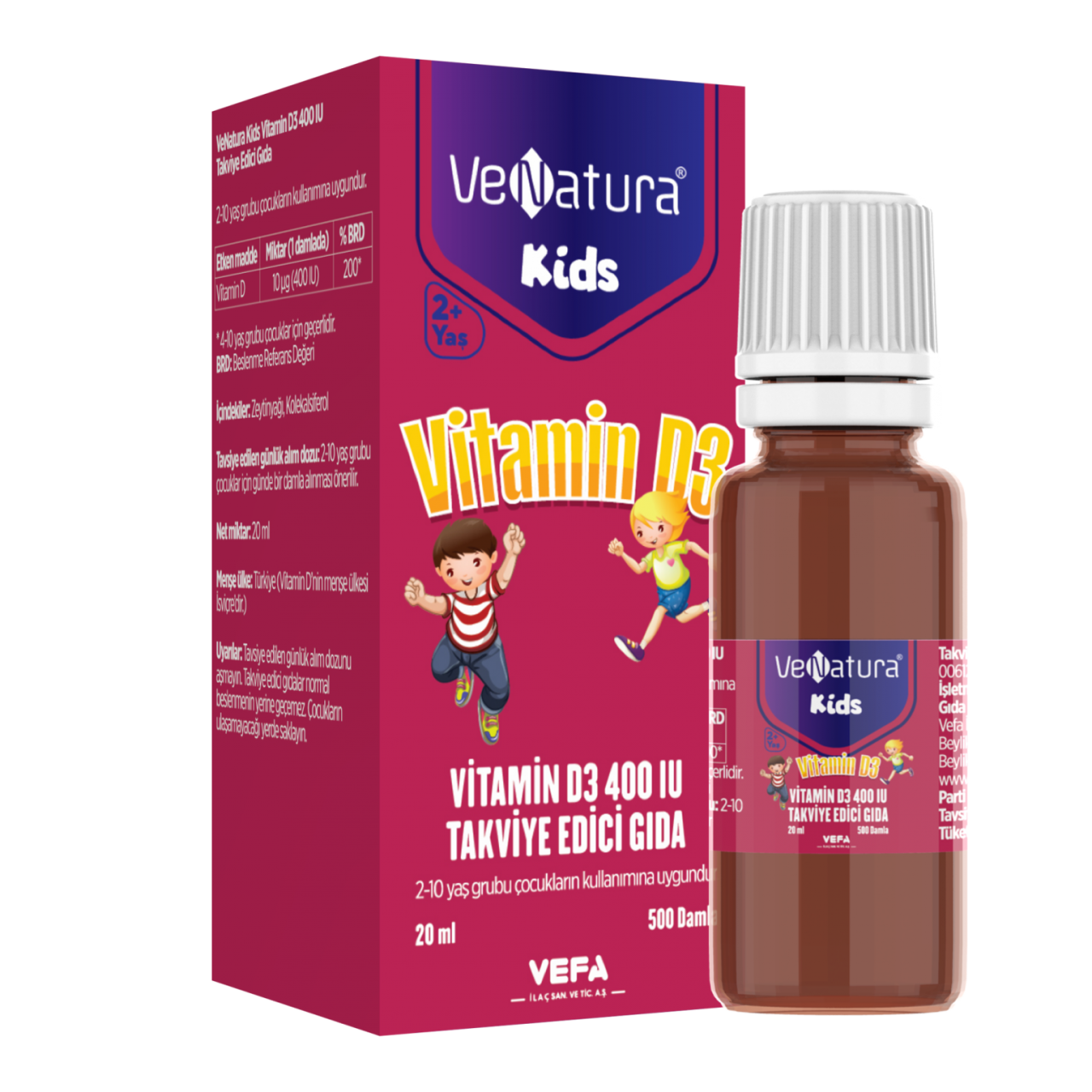 Venatura Kıds Vıtamın D3 20 Ml Damla.