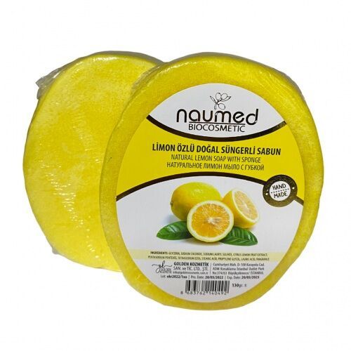 Naumed Limon Özlü Doğal Süngerli Sabun 135 gr