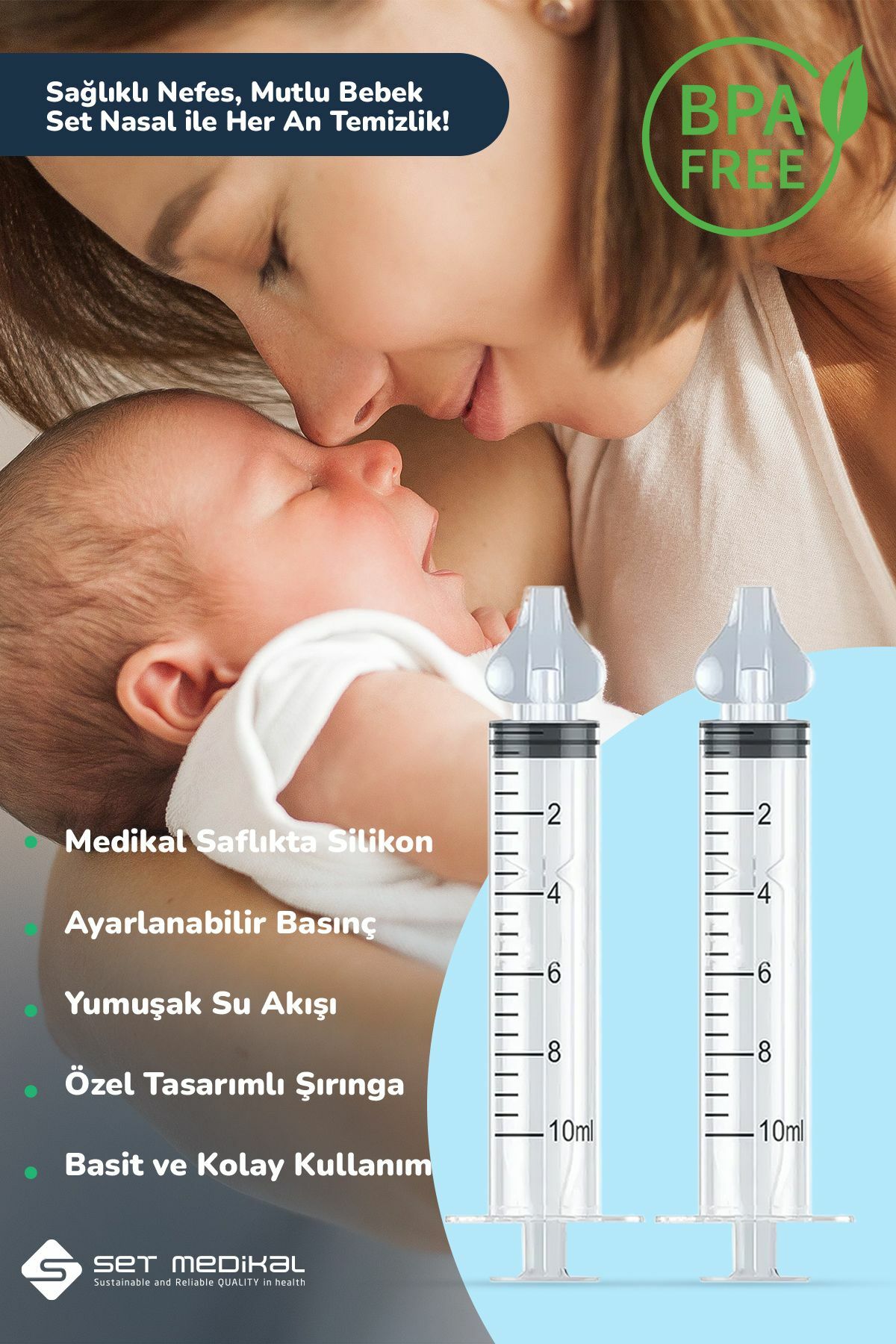 Set Nasal Burun İçi Temizleme Şırıngası