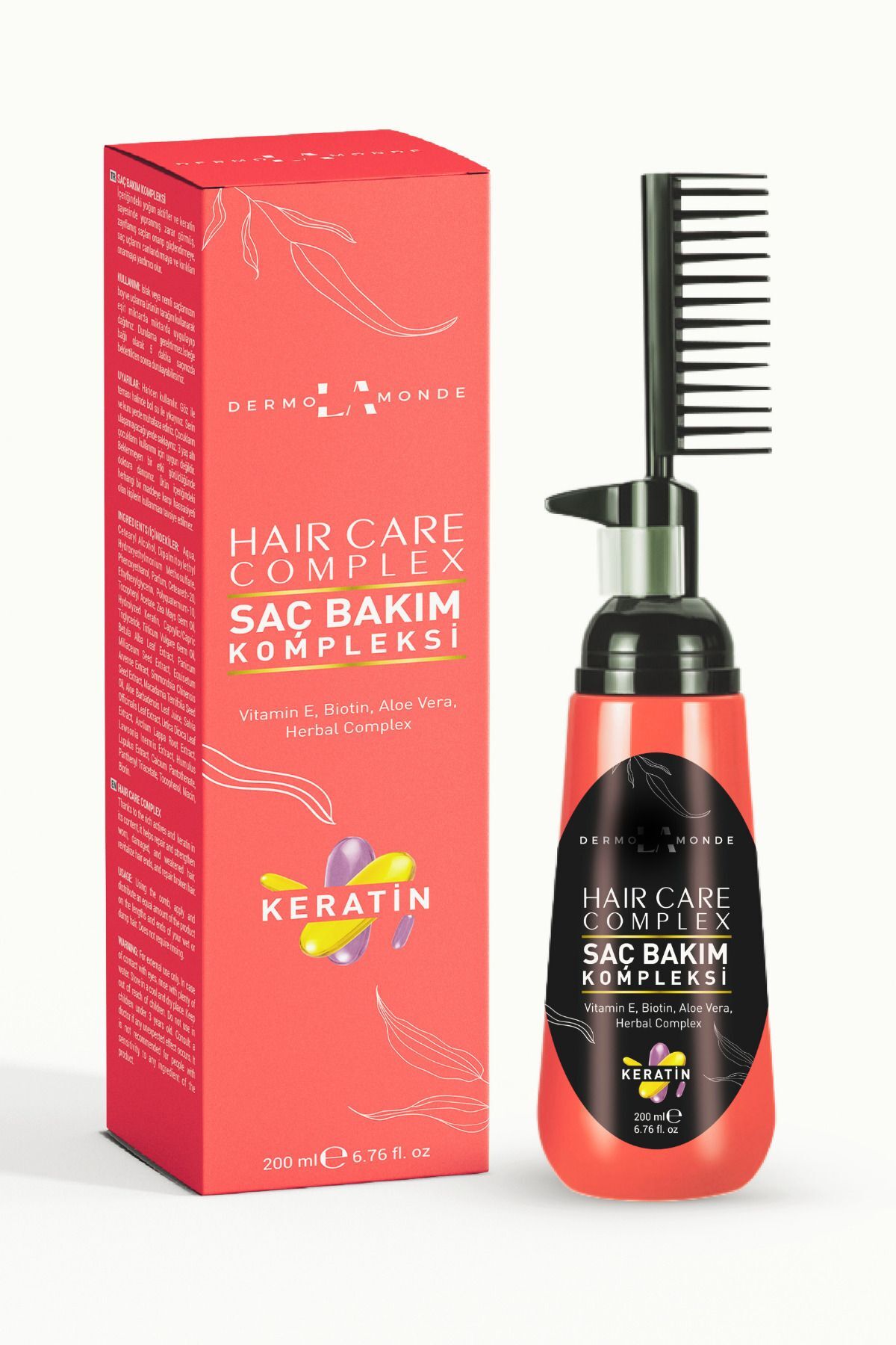 HC Care Complex Keratin Biotin Jojoba İçeren Özel Tarak Başlıklı Saç Bakım Kompleksi 200 ml