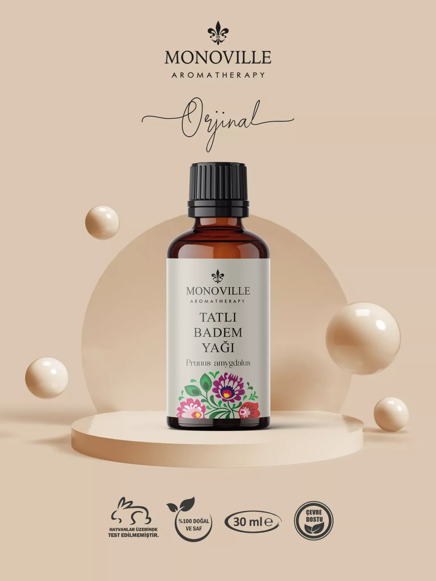 Monoville Tatlı Badem Yağı 30 ml