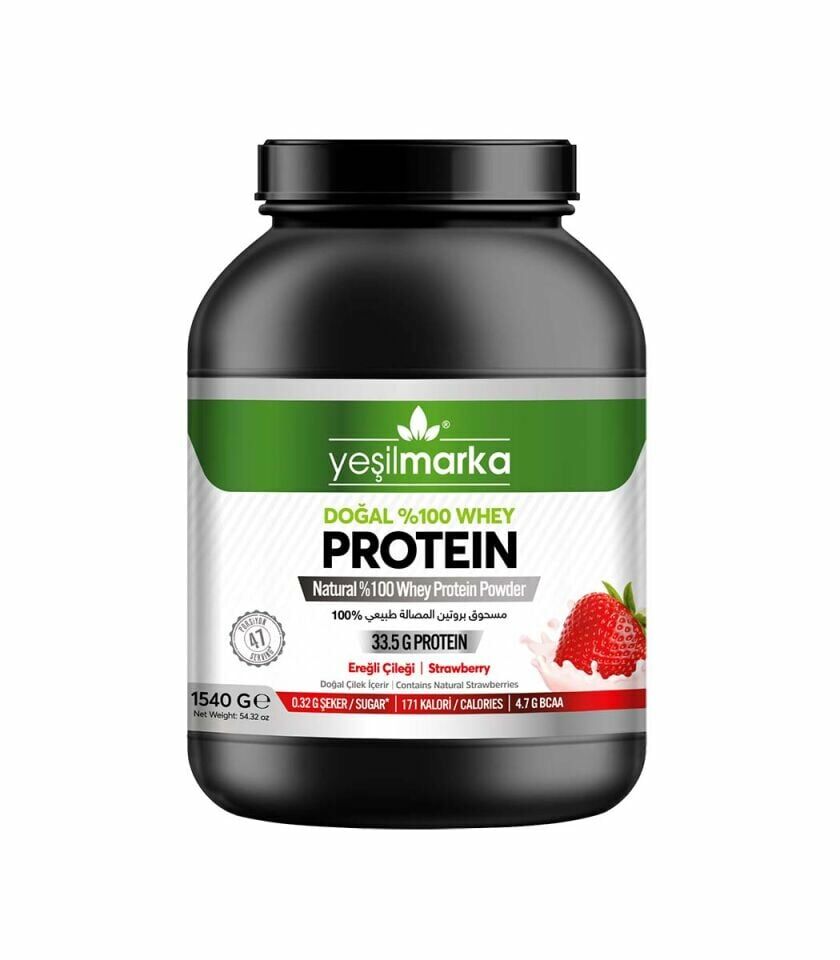 Yeşilmarka Doğal Whey Protein Tozu Ereğli Çileği 1540 gr