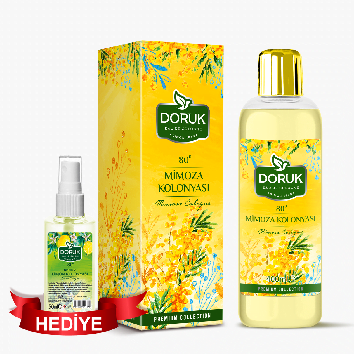 Doruk Mimoza Kolonyası 80 Derece 400 ml
