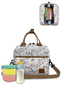 Stylo Food Bag Isı Yalıtımlı Termal Çanta Mama ve Yemek Taşıma Beslenme Çantası Askılı - Baykuş