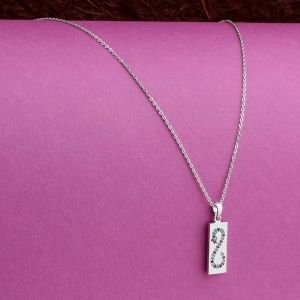 Yılan Figürlü Renkli Zirkon Taşlı Kolye Gümüş