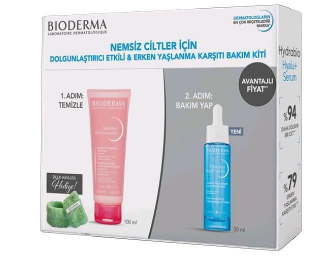 Bioderma Sensibio Foamnig Gel 100 ml + Sensibio Defensive Serum 30 ml + Bilek Havlusu Hediye