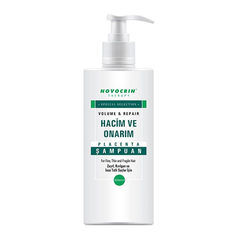 Novocrin Placenta Zayıf Kırılgan ve İnce Telli Saçlar Bakım Şampuanı 300 ml