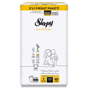 Sleepy Extra Cırtlı Bebek Bezi xxLarge No: 7 20-30 kg 40'lı