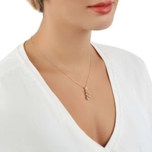 Üç Yuvarlak Zirkon Taşlı Koyle Gold