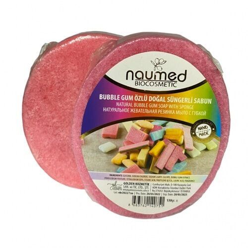 Naumed Bumble Gum Özlü Doğal Süngerli Sabun 135 gr