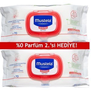 ​Mustela Soothing Cleansing Wipes 2x70 Adet​ | 2.'si HEDİYE