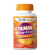 WELLCARE VITAMIN C 1000 MG 15 MG CINKO 30 CIGNEME TABLET