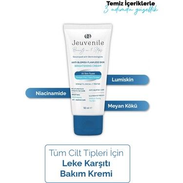 Jeuvenile Leke Giderici ve Leke Karşıtı Cilt Bakım Kremi 50 ml