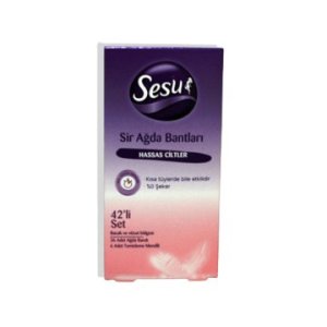 Sesu Sir Ağda Bantları Hassas Ciltler 42'li Set Pembe