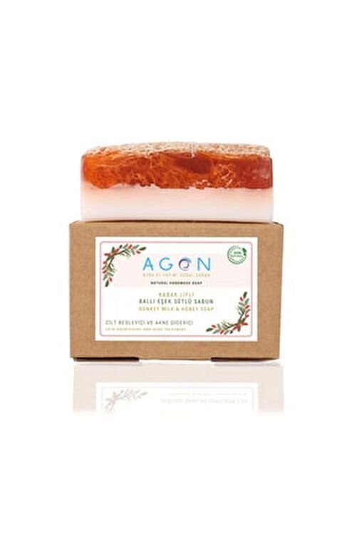 Agon El Yapımı Doğal Kabak Lifli Keçi Sütlü Sabun 120 gr