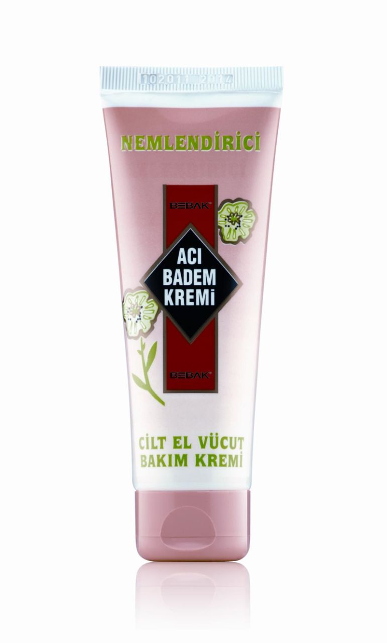 Bebak Acı Badem Kremi  70ml Nemlendirici Cilt Bakım Kremi tüp