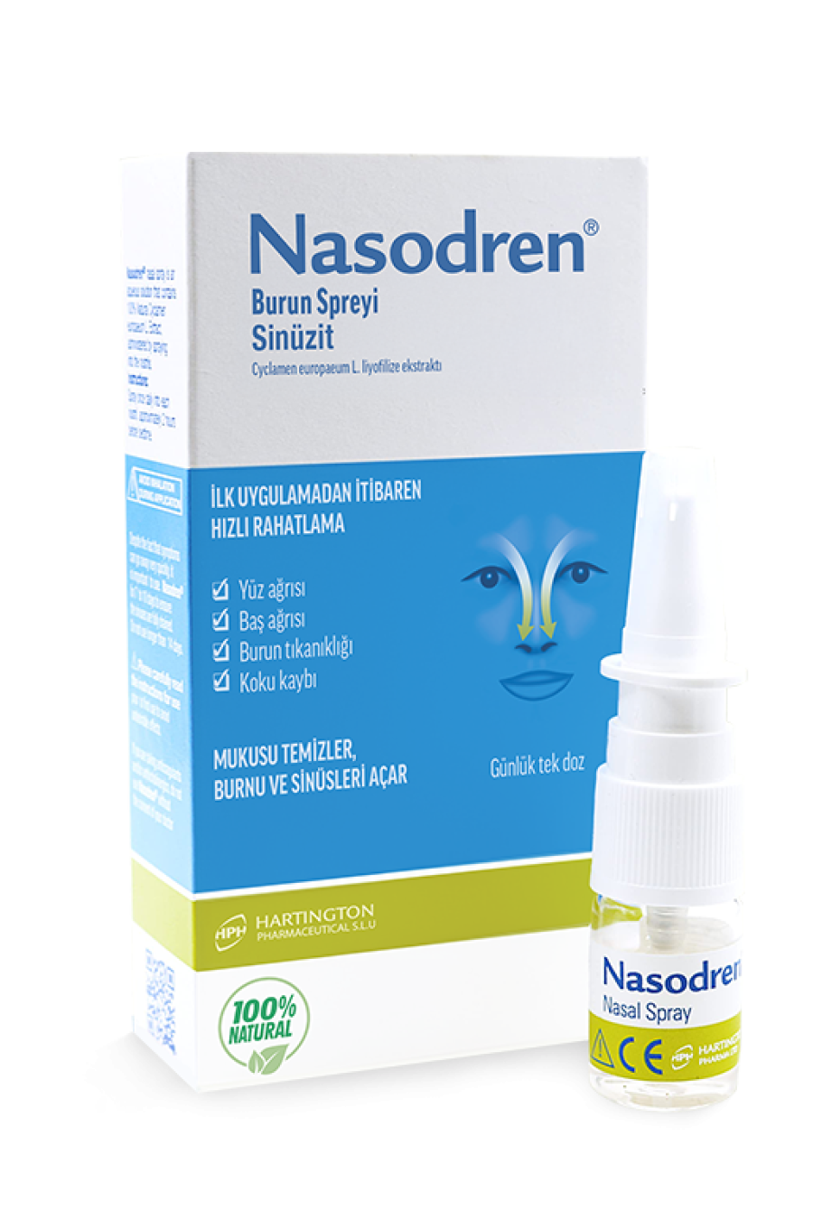Nasodren Doğal Sinüzit Spreyi 50 mg 12'li