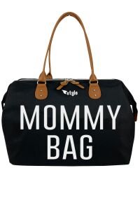 Stylo Mommy Bag Anne Bebek Bakım ve Kadın Çantası USA - Siyah