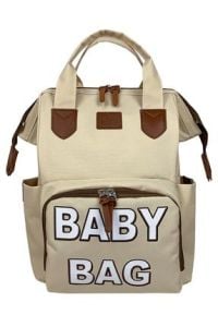 Stylo Monaco Baby Bag Baskılı Anne Bebek Bakım Sırt Çantası Monaco - Beyaz