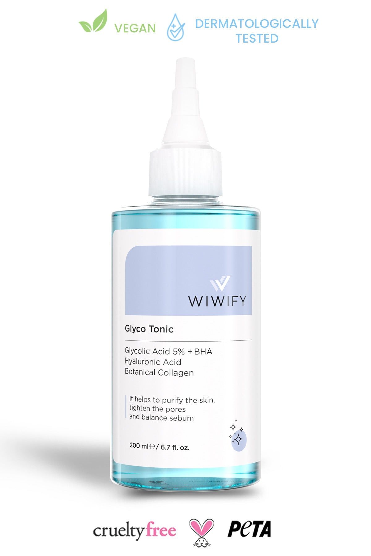 Wiwify Arındırıcı Cilt Yenileyici Komedon Siyah Nokta Sivilce Karşıtı Tonik 200 ml