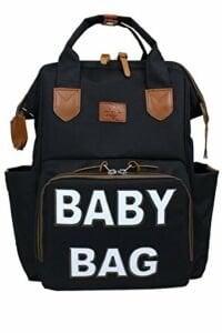 Stylo Monaco Baby Bag Baskılı Anne Bebek Bakım Sırt Çantası Monaco - Siyah