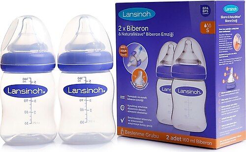 Lansinoh Natural Wave Biberon Seti 2'li 160 ml - Mor