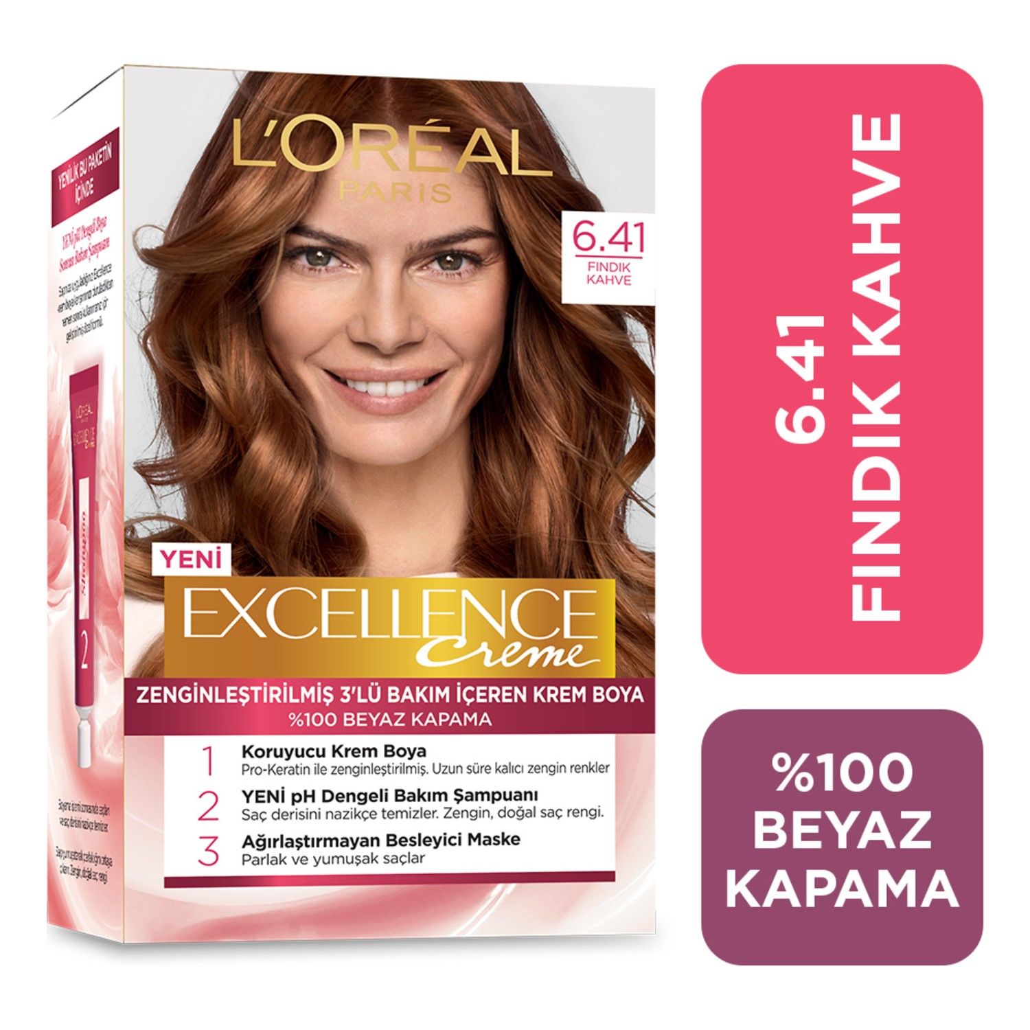 L'Oreal Paris Excellence Creme Saç Boyası 6.41 Fındık Kahvesi