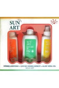 Sunart Güneş Set - Losyon SPF50+ 100 ml + Aloe Vera Jel 200 ml