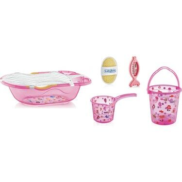 Babyjem Banyo Küvet Seti 6 Parça - Pembe