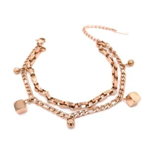 Küp - Top Figürlü Çelik Bileklik Rose