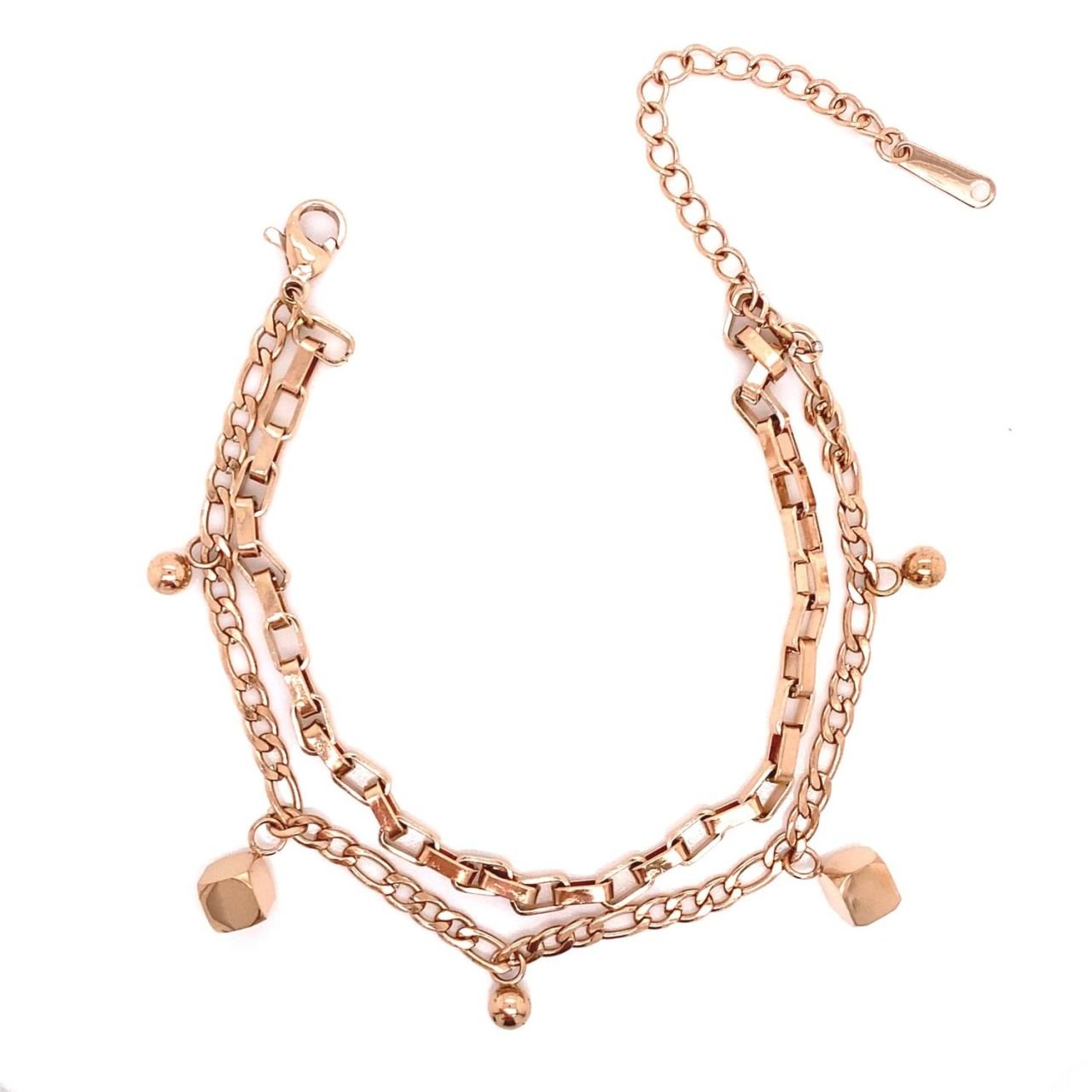 Küp - Top Figürlü Çelik Bileklik Rose