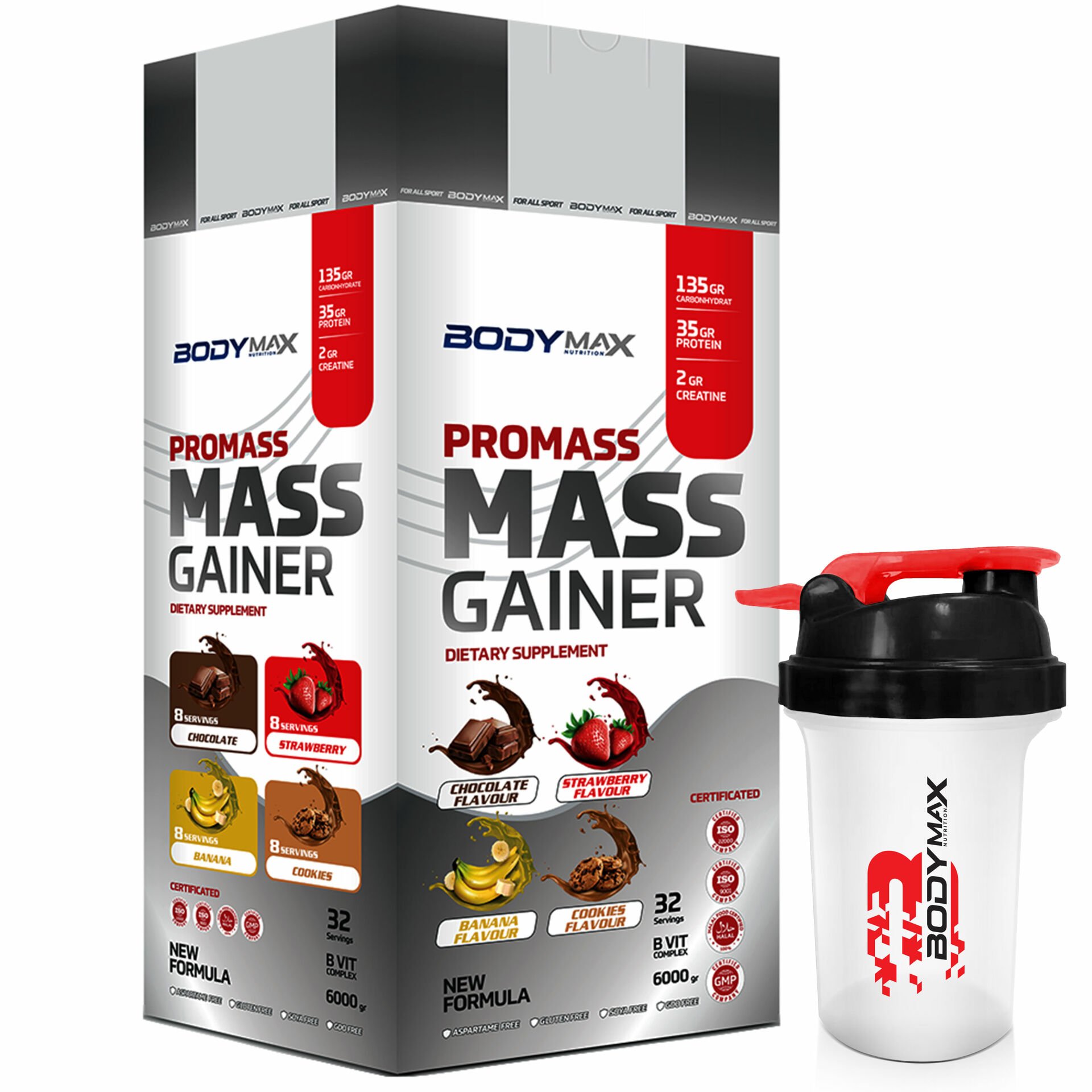 Bodymax Promass Mass Gainer Mix Pack Karışık Aroma 6000 gr