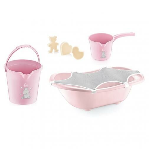 Babyjem Bebek Banyo Küvet Seti 5 Parça - Pembe