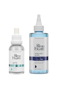 Rimu Health Products Siyah Nokta Problemi Yaşayan ve Gözenekli Kuru Ciltlere Özel Cilt Bakım Seti - Serum 30 ml + Tonik 200 ml
