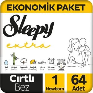 Sleepy Extra Bebek Bezi No: 1 64'lü 2 Adet