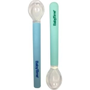 Baby Time BT113 Silikon Mama Kaşığı 2'li - Mavi & Pembe