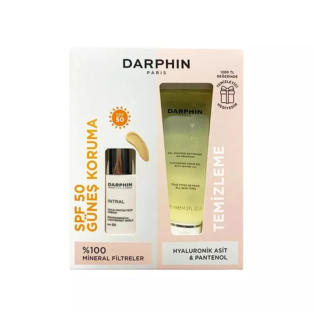 Darphin Intral Set Güneş Koruma SPF50+ ve Cleansing Temizleme Jeli 125 ml