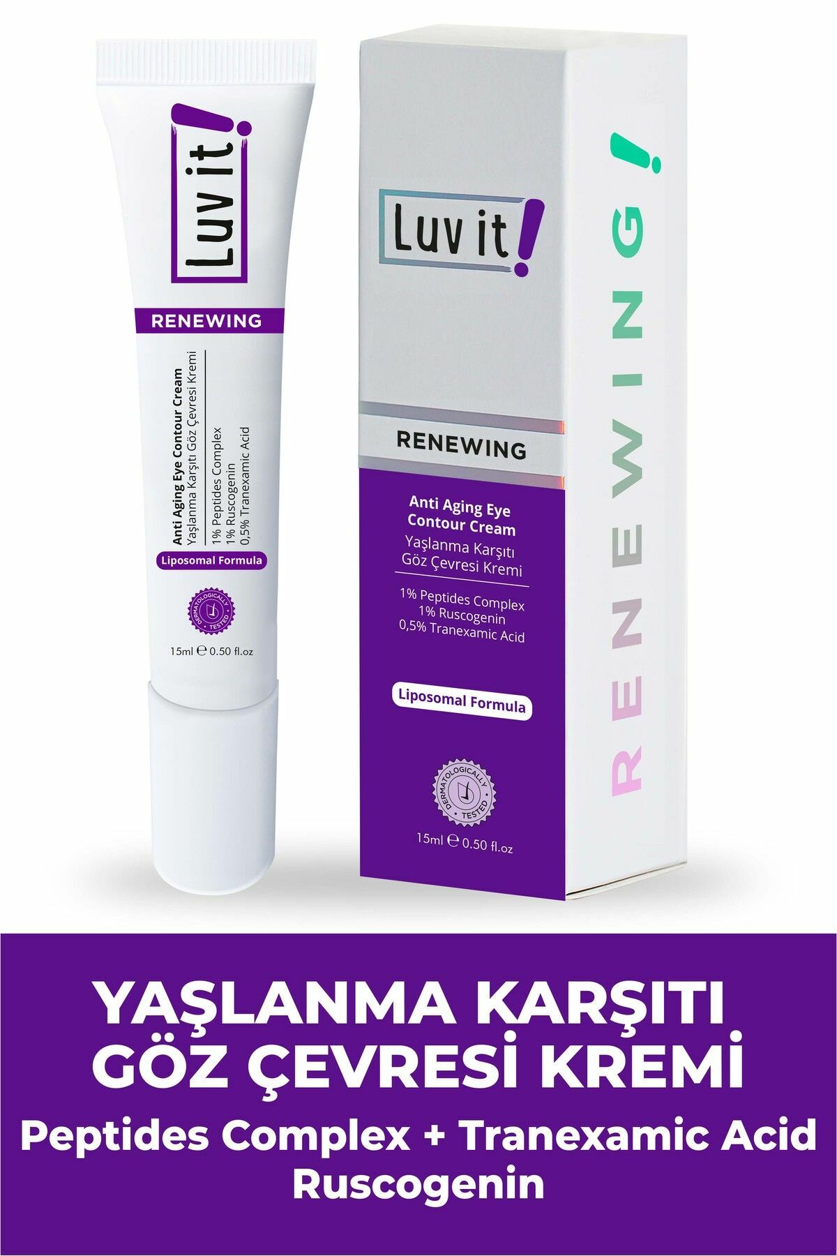 Luv It Yaşlanma Göz Altı Morluk Şişlik Karşıtı Göz Çevresi Kremi 15 ml