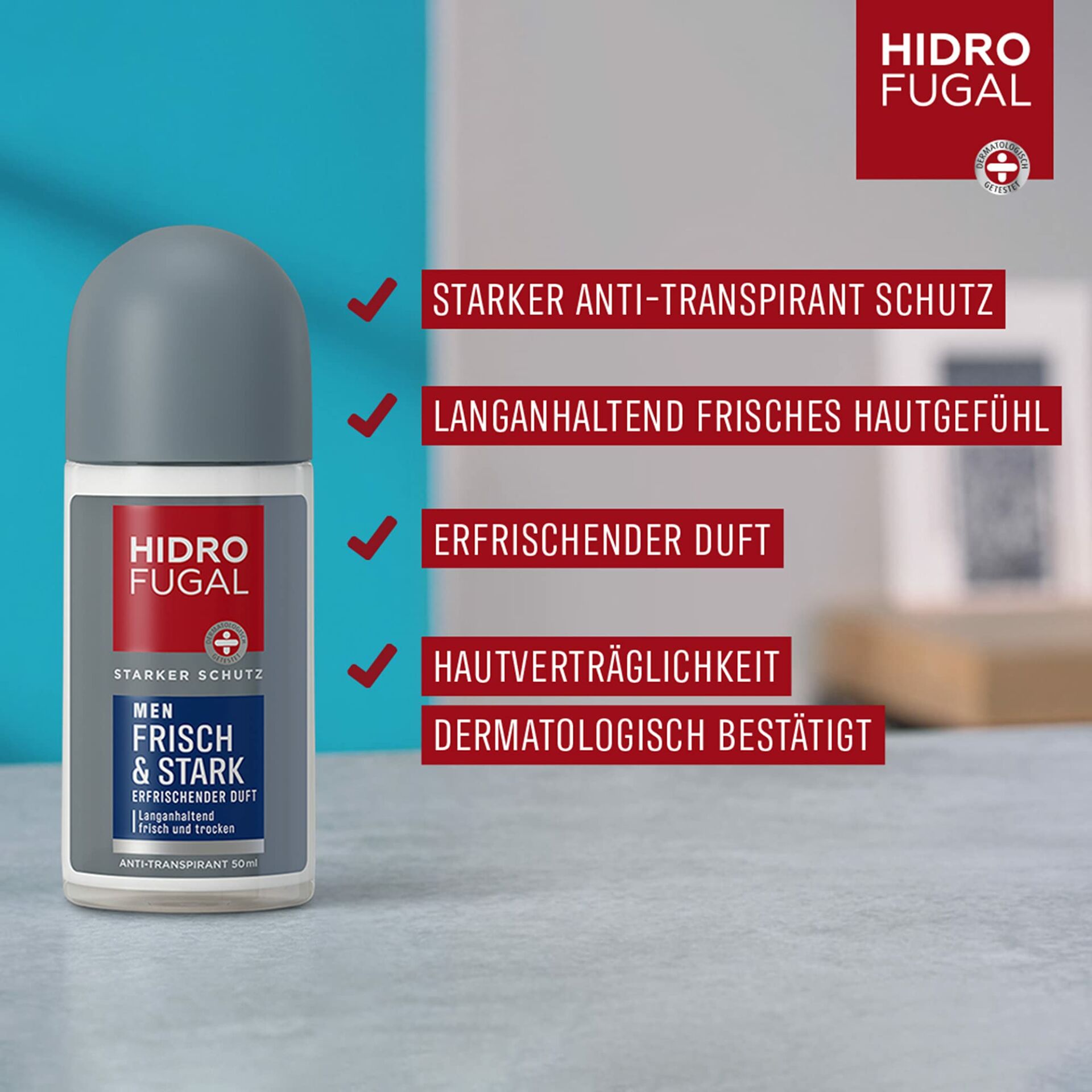 Nivea Hidro Fugal Men Roll-On Deodorant Fresh and Strong 50 ml