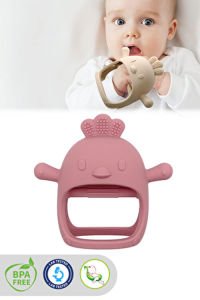 Meleni Baby Yenidoğan Silikon Bebek Diş Kaşıma Eldiveni - Pembe