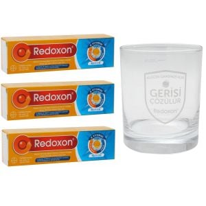 Redoxon 3'lü Etki 15 Efervesan Tablet 3 Adet + Cam Bardak Hediye