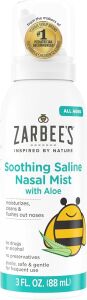 Zarbee's Baby Nasal Saline Spray Soothing Sterile Mist With Aloe 88 ml - İthal